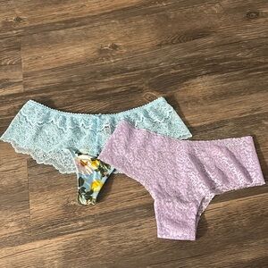 NWOT Pink VS pair of panties/thong size XSmall